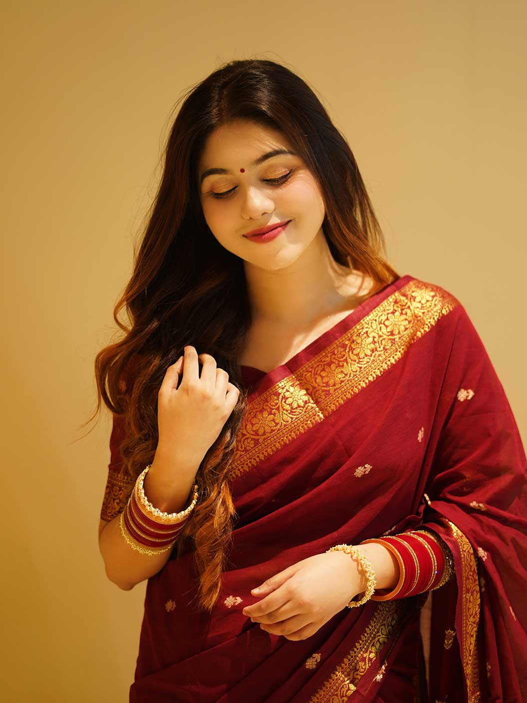Madhurai Tangail Heritage Silk Saree – ELTU001