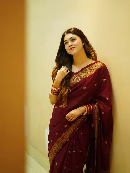 Madhurai Tangail Heritage Silk Saree – ELTU001