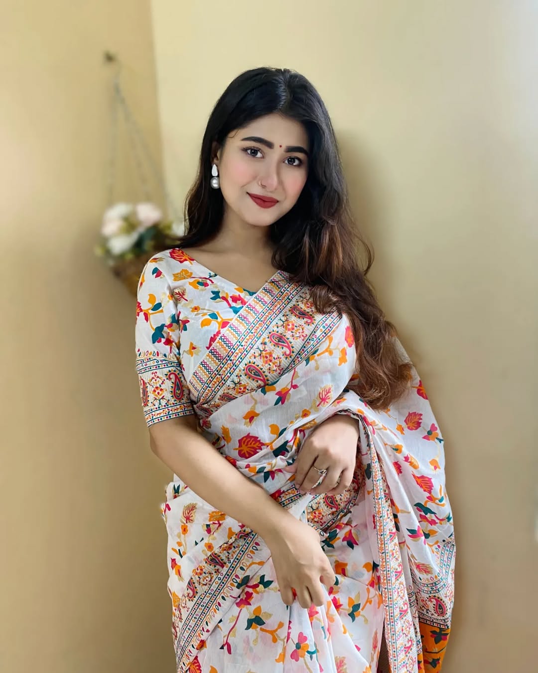 Half Silk Jamdani Saree with Free Blouse Piece | Free Delivery